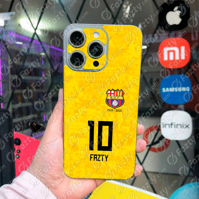 Skin Personalizado Barcelona SC Conmemorativa Centenario Amarilla - 2025