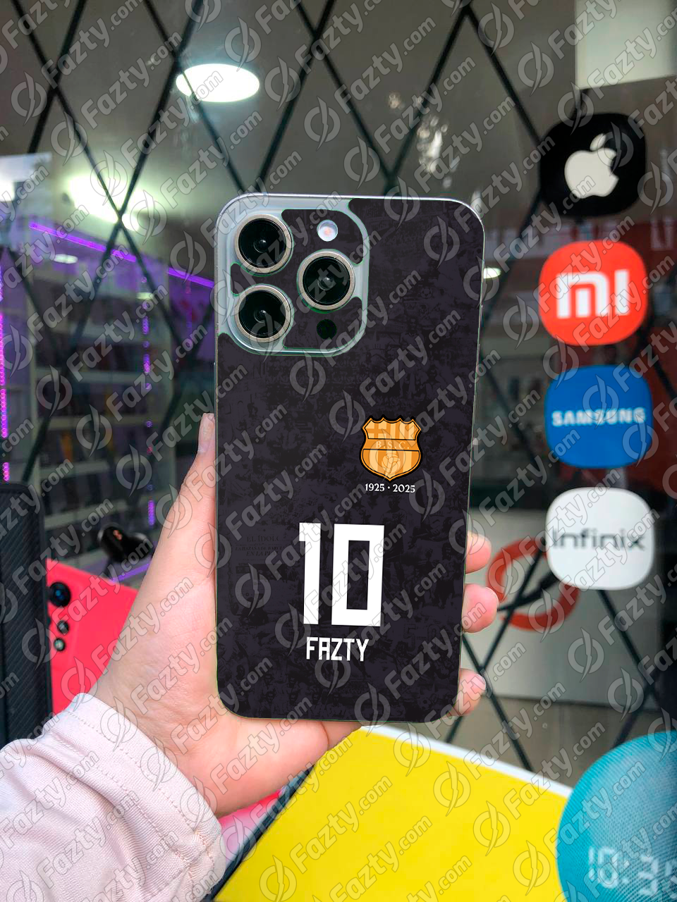 Skin Personalizado Barcelona SC Conmemorativa Centenario Negra - 2025